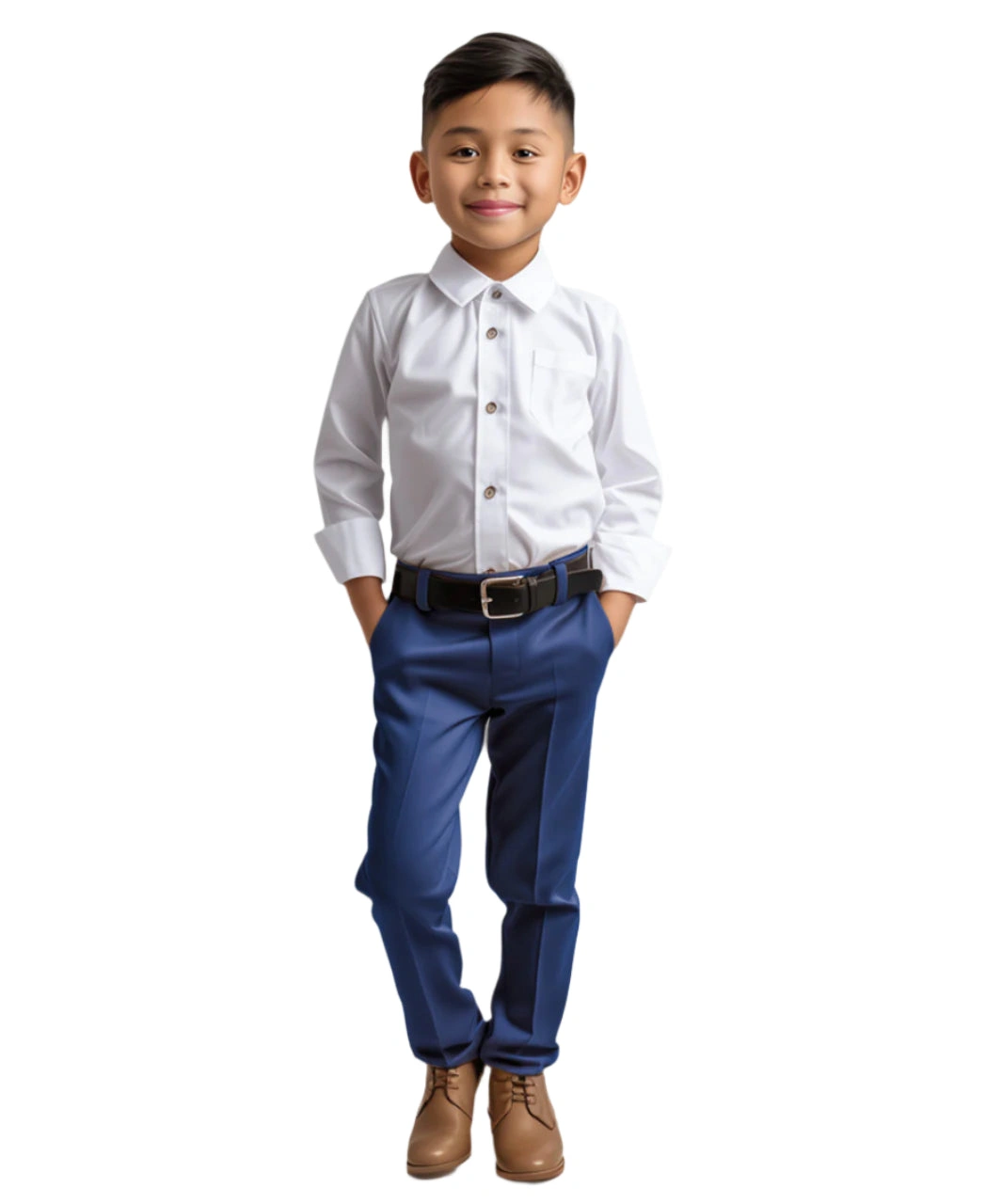 Navy Zegarie Suit Pants for Boys: Smart Style, Easy Choice