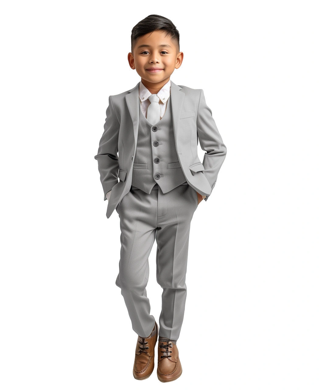 Zegarie Boys' Light Grey Blazer: Sharp Look, Effortless Style! Weekend Ready?